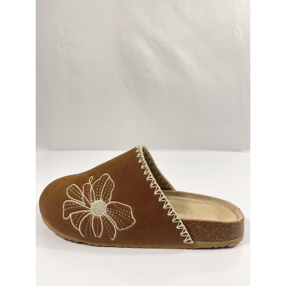 G.C. Shoes Jamie Shoes Womens Size 8.5 Brown Cognac Floral Mule Slippers New Box